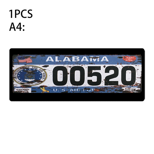 1Pcs RC Custom License Plate Metal Frame Strength Waterproof for 1:10