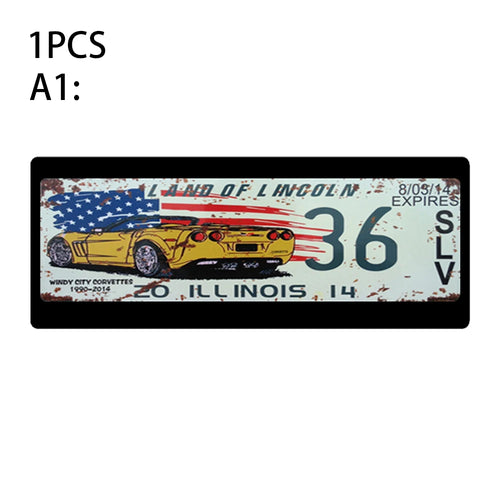 1Pcs RC Custom License Plate Metal Frame Strength Waterproof for 1:10