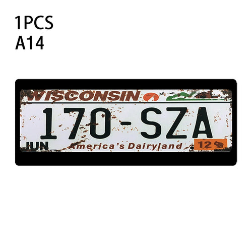 1Pcs RC Custom License Plate Metal Frame Strength Waterproof for 1:10