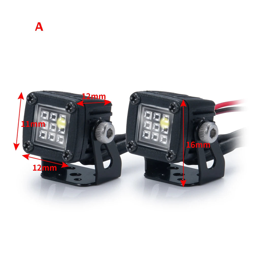 AXSPEED Luggage Rack Side LED Lights Spotlight for TRX4 TRX6 Axial