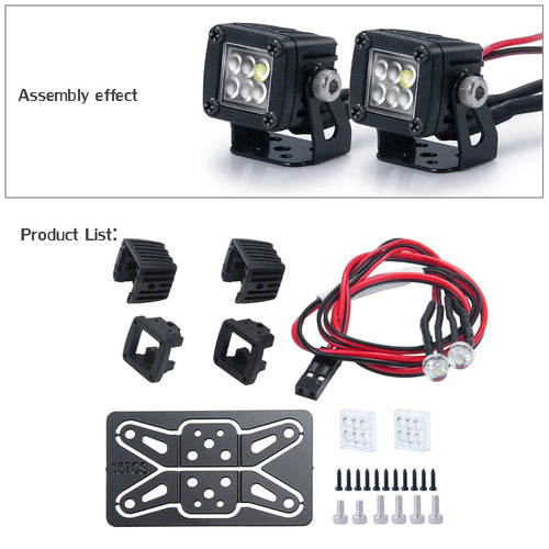 AXSPEED Luggage Rack Side LED Lights Spotlight for TRX4 TRX6 Axial