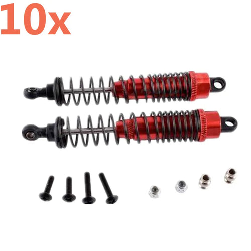 10Pieces RC Car Aluminum Alloy Upgrade Oil Filled Rear Shock Absorber