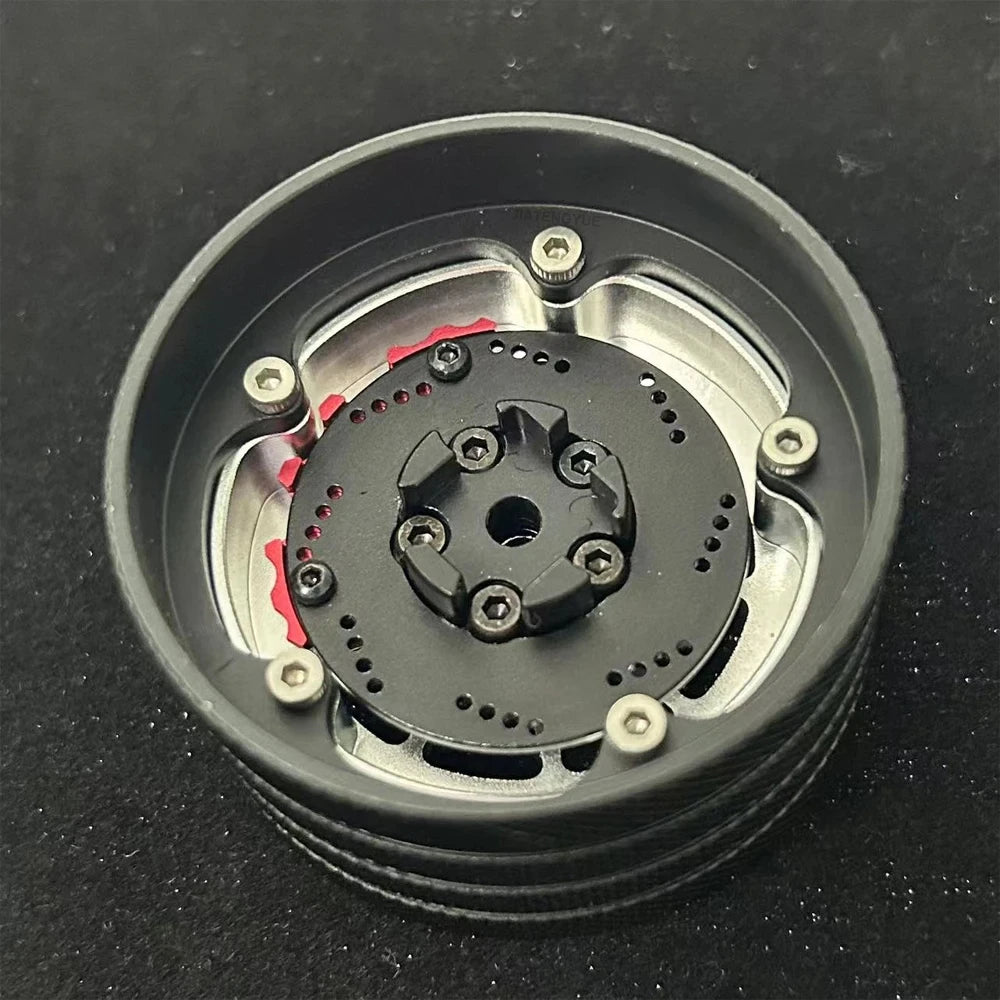 Aluminum Alloy RC Hand Wheel With Brake Disc Remote Control Steering