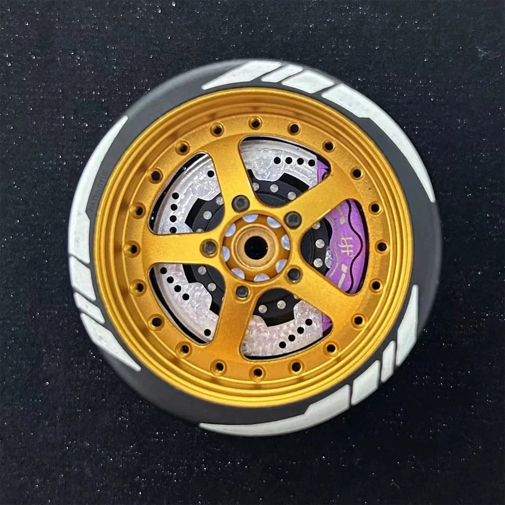 Aluminum Alloy RC Hand Wheel With Brake Disc Remote Control Steering