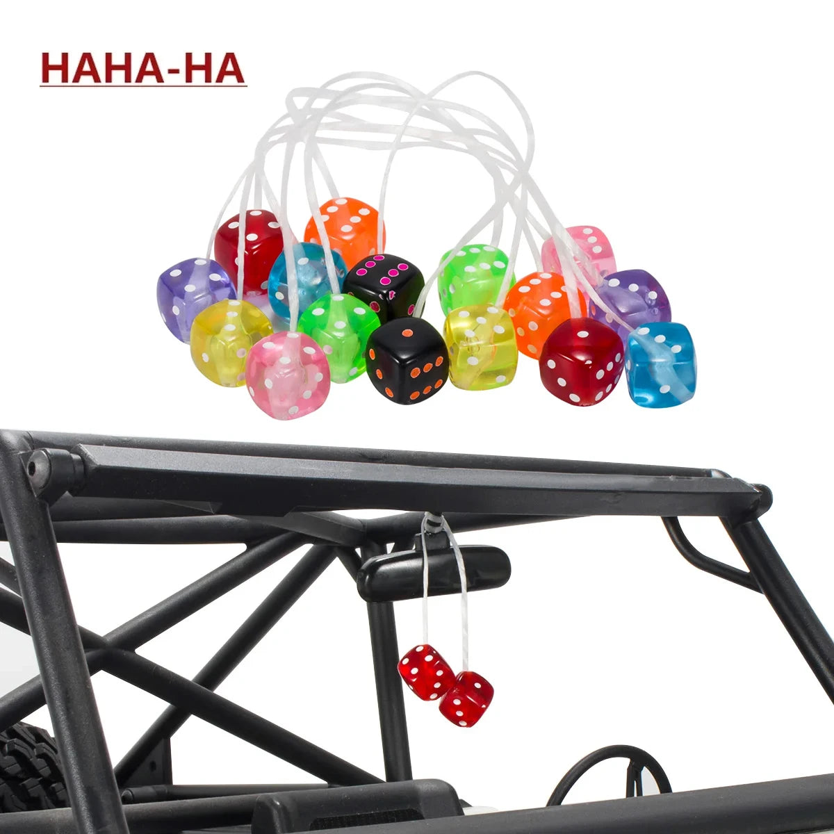 Plastic Scale Fuzzy Dice Multicolor Hanging Accessories for 1/10 RC