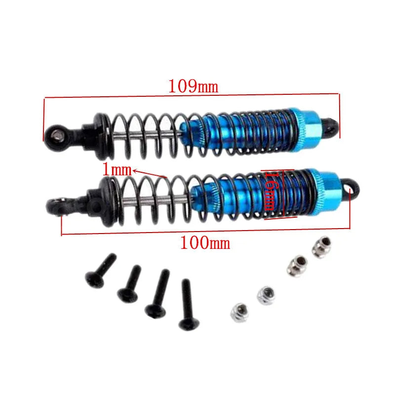 10Pieces RC Car Aluminum Alloy Upgrade Oil Filled Rear Shock Absorber