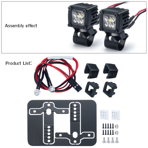 AXSPEED Luggage Rack Side LED Lights Spotlight for TRX4 TRX6 Axial